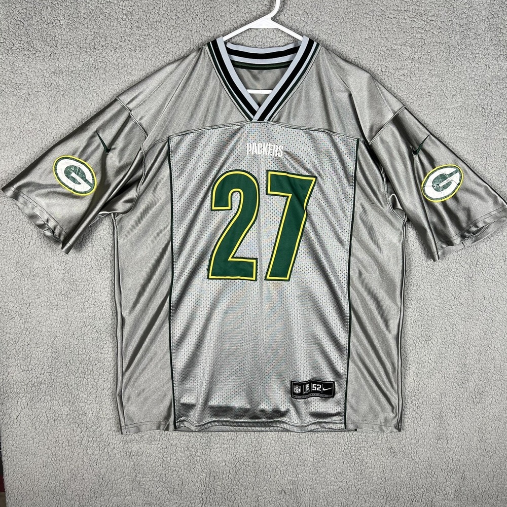 Nike Onfield Jersey Eddie Lacy Green Bay Packers NFL 27 Silver Green Metal SZ 52